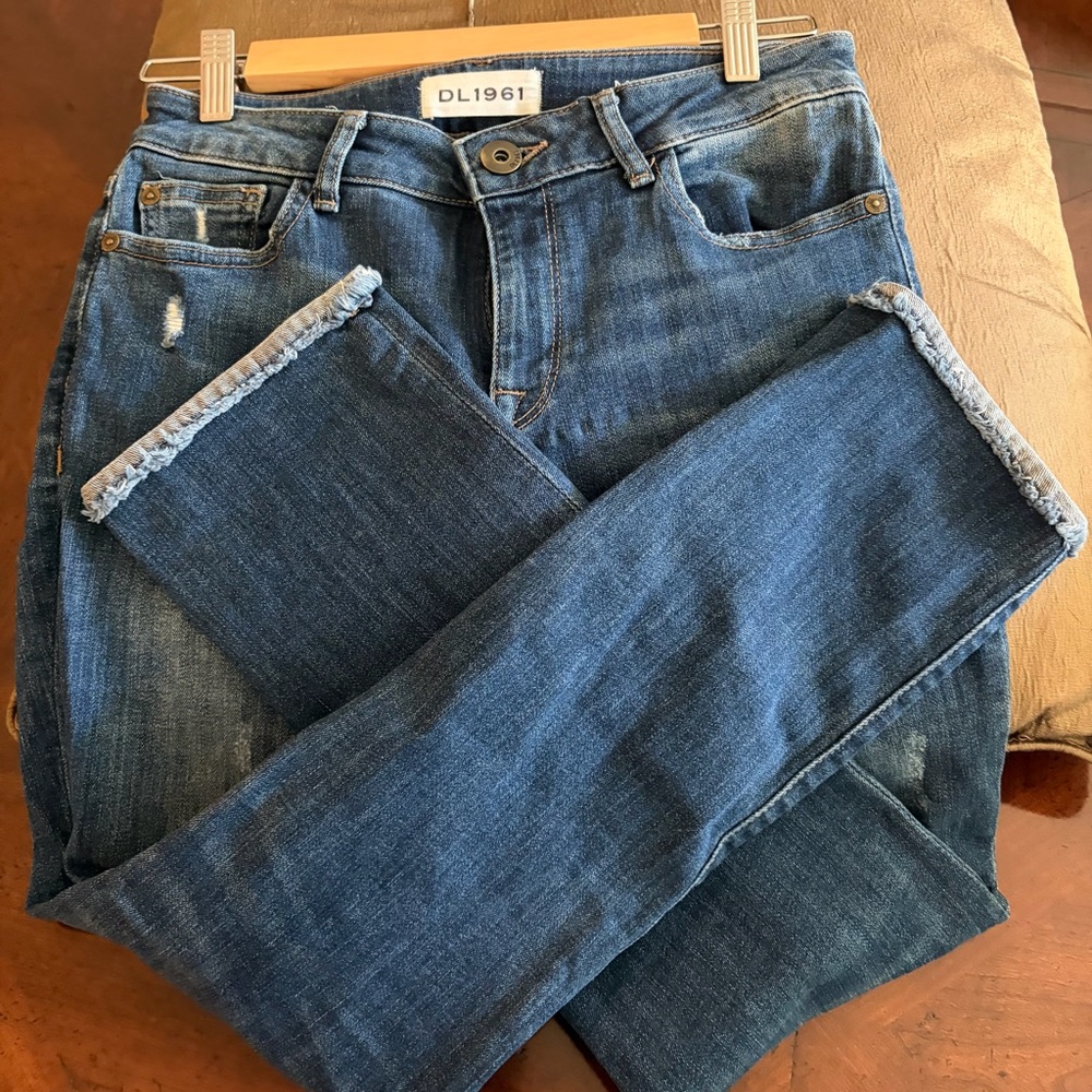 DL1961 Women's Deep Blue Straight Leg Jeans
